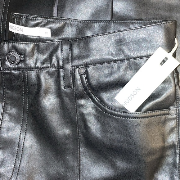 Hudson Barbara Beauty Vegan Leather Pants - Picture 8 of 9